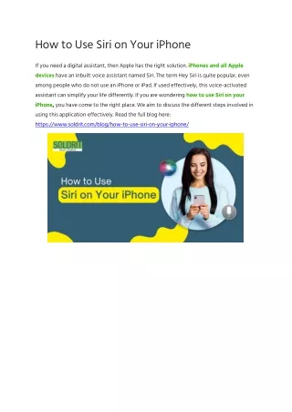 How to Use Siri on Your iPhone