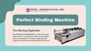 Fully Automated Perfect Binder Machine for Books