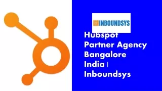 Hubspot Partner Agency Bangalore India - Inboundsys