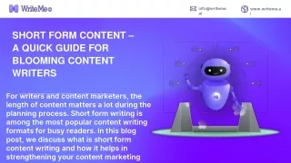 SHORT FORM CONTENT – A QUICK GUIDE FOR BLOOMING CONTENT WRITERS