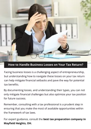How to Handle Business Losses on Your Tax Return?
