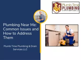 Plumbing Near Me Common Issues and How to Address Them
