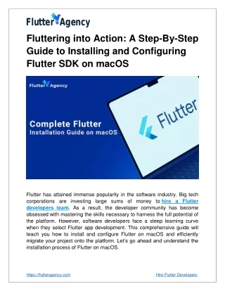 Complete Tutorial For Flutter Installation Guide on macOS