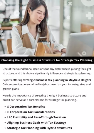 Choosing the Right Business Structure for Strategic Tax Planning