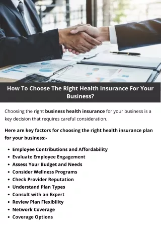 How To Choose The Right Health Insurance For Your Business?