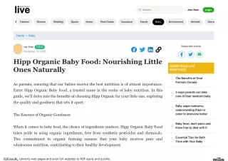 Hipp Organic Baby Food