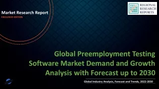 Preemployment Testing Software Market Demand and Growth Analysis with Forecast up to 2030