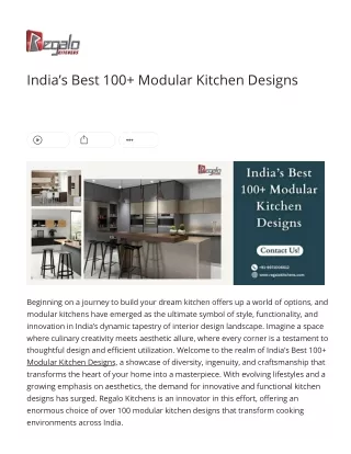 India’s Best 100  Modular Kitchen Designs