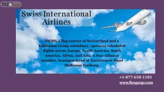 Book Swiss International Airlines via FlyoGarage | Call  1-877-658-1183