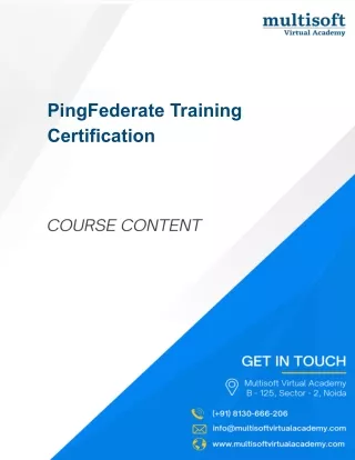 PingFederate online Training certification