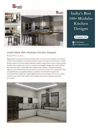 India’s Best 100  Modular Kitchen Designs