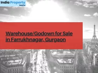 WarehouseGodown for Sale in Farrukhnagar, Gurgaon