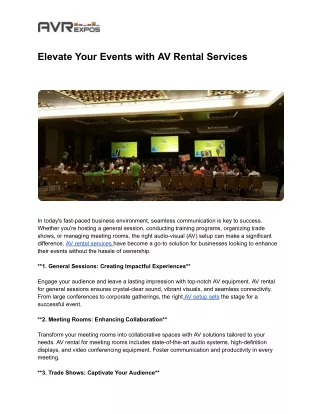 meeting av rental services