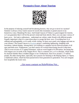 Examples Of A Persuasive Essay