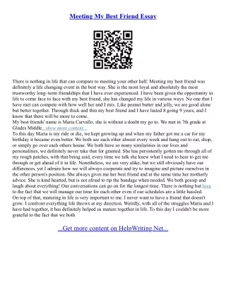 Best Friend Essay