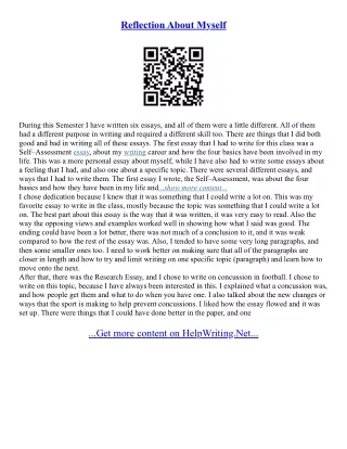 How To Write An Essay About Myself Examples