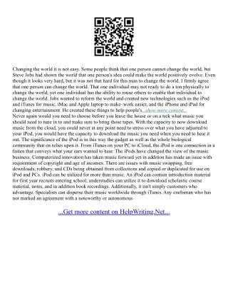 Save The World Essay