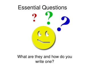 Essential Questions Jumpstart