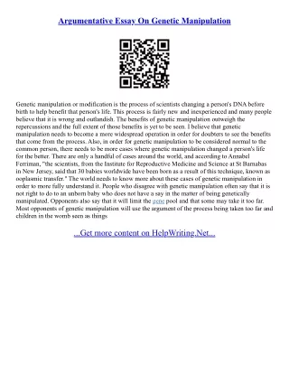 Genetic Essay