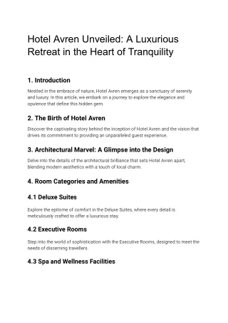 SETTING THE STAGE FOR UNFORGETTABLE HOTEL EXPERIENCES