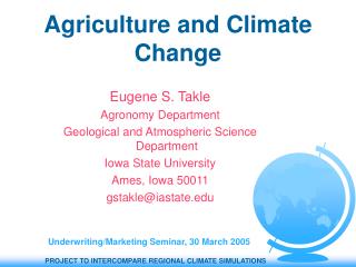 Agriculture and Climate Change