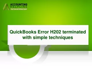 Swift And Effective Ways To Tackle QuickBooks Error H202