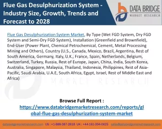 Flue Gas Desulphurization System Market