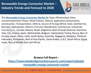 Renewable Energy Connector Market