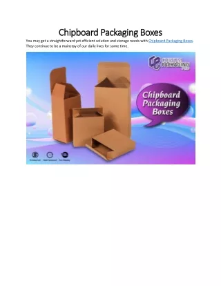 Chipboard Packaging Boxes