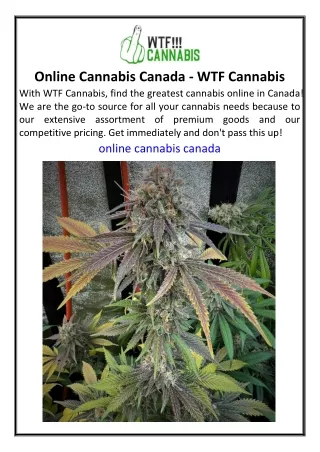 Online Cannabis Canada WTF Cannabis