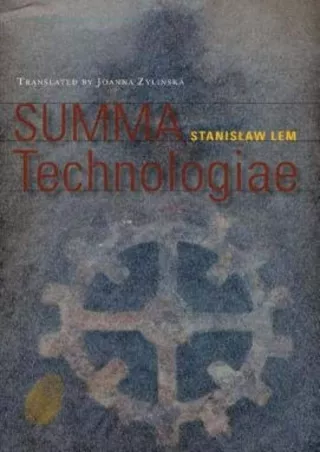 PDF/❤READ✔  Summa Technologiae (Volume 40) (Electronic Mediations)