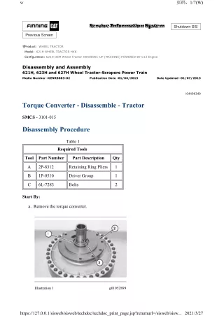 Caterpillar Cat 621H WHEEL TRACTOR (Prefix HKK) Service Repair Manual (HKK00001 and up)