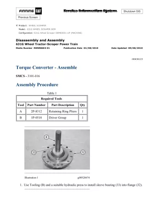 Caterpillar Cat 631G WHEEL SCRAPER (Prefix DEM) Service Repair Manual (DEM00001 and up)