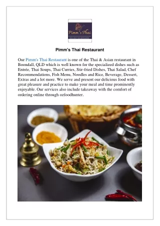 Get upto 10% offer Pimm's Thai Restaurant - Order Now!!