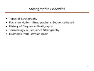 Stratigraphic Principles