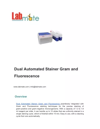 Dual Automated Stainer Gram and Fluorescence