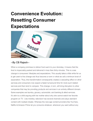 Convenience Evolution_ Resetting Consumer Expectations