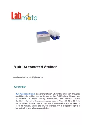 Multi Automated Stainer