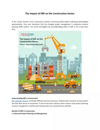 The Impact of ERP on the Construction