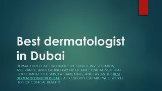 Best dermatologist in Dubai 1