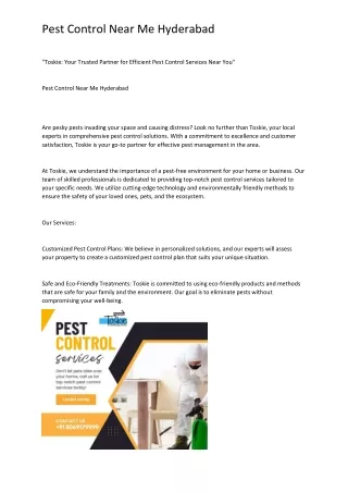 Pest Control Near Me Hyderabad