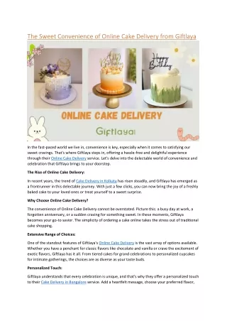 Online Cake Delivery