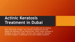 Actinic Keratosis Treatment in Dubai 1