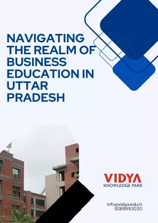 Navigating the Realm of Business Education in Uttar Pradesh