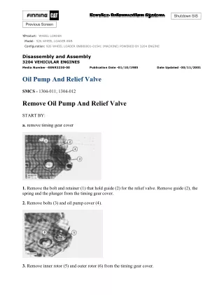 Caterpillar Cat 926 WHEEL LOADER (Prefix 8NB) Service Repair Manual (8NB00001-01541)