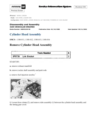 Caterpillar Cat 926 WHEEL LOADER (Prefix 8NB) Service Repair Manual (8NB02452 and up)