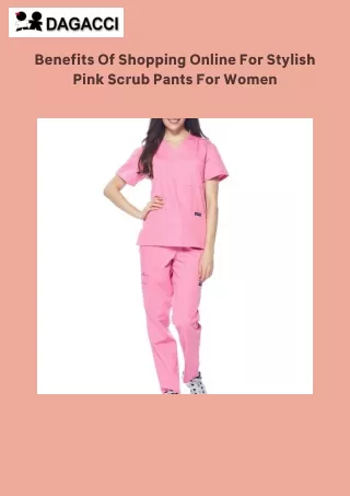 Pink Scrub Pants is Made Up Of High Quality Materials | Dagacci