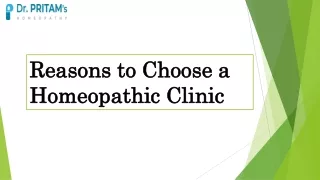 Reasons to Choose a Homeopathic Clinic