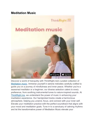 Meditation Music | ThinkRightme