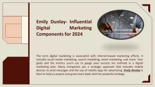 Emily Dunlay- Influential Digital Marketing Components for 2024!